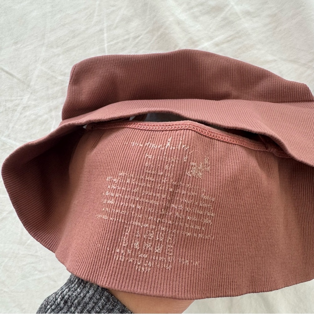 Free People Bundle - Spaghetti Straps Cropped Bra Tops Sage Green + Mauve Brown - Picture 10 of 12